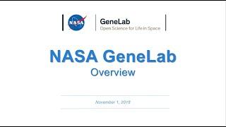 NASA GeneLab: Overview of webpage, data repository and tools