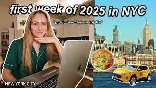 productive NYC vlog: going after my 2025 goals, meeting with a nutritionist & organizing my finances