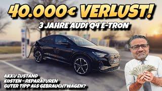 Wertverlust E Auto! 3 Jahre Audi Q4 e-tron. Akkuzustand, Reparaturen Kosten #ev #audi