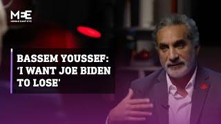 Egyptian-American comedian Bassem Youssef says he wants Biden to lose over his pro-Israel policy