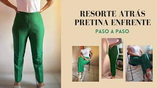 Pantalón Resorte Atrás pretina enfrente, PASO A PASO principiantes.