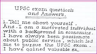 Interview Questions || UPSC interview questions and answers Part1 || MANHA EDUCATION ||