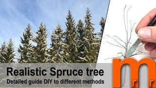 Spruce / Fir / Evergreens model tree - Detailed guide DIY