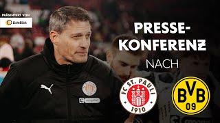 Die Pressekonferenz nach dem Spiel gegen Borussia Dortmund | Präsentiert von LichtBlick