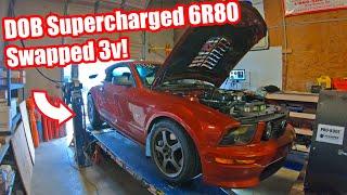 Dynoing the Supercharged 6R80 Swapped 3v Mustang GT! (She RIPS With the New Supercharger!)