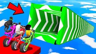 SHINCHAN AND FRANKLIN TRIED IMPOSSIBLE SQUARE DEEP TUNNEL BOOSTER PARKOUR CHALLENGE GTA 5