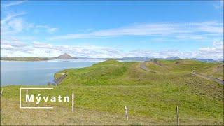 Mývatn | ASMR Virtual Run | 20 Min Treadmill workout | Iceland | 4K | Gopro Hero 8 | Great Lake