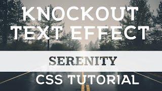 Knockout/Cutout Text Effect CSS | CSS Text Effect Tutorial