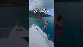 Kids living on a sailboat full time #sailingfamily #sailing #family #travelingfamily #travel #ocean