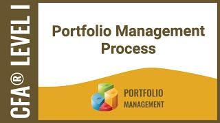 CFA® Level I Portfolio Management - Portfolio Management Process