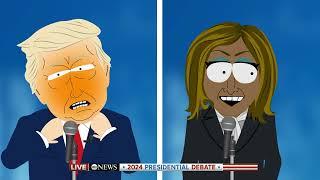 Presidential Debate South Park Style #donaldtrump #kamalaharris