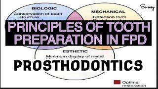 PRINCIPLES OF TOOTH PREPARATION IN FIXED PARTIAL DENTURE II PROSTHODONTICS II MADE EASY II PART-1