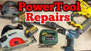 Power Tool Repairathon, Bosch, makita and Dewalt tools In need of repairing.