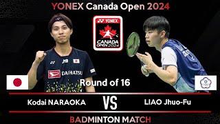 Kodai NARAOKA (JPN) vs LIAO Jhuo-Fu (TPE) | Canada Open 2024 Badminton
