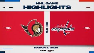 NHL Highlights | Senators vs. Capitals - March 3, 2025