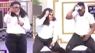 Wow! Nana Agradaa and husband exhibits their dancing skills as shares money to church members