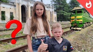 Abandoned railway station and railway in Abkhazia / Ghost Train