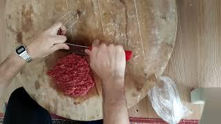 How to make mince meat without blender or meat grinder. / Kıyma makinesiz zırh ile kıyma yapmak.