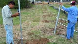 Setting Galvanized Fence Posts