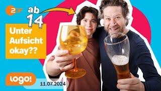 Diskussion über "begleitetes Trinken" | logo! Nachrichten vom 11.07.2024