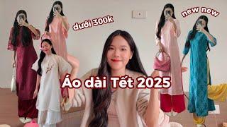 SHOPEE HAUL | Tổng hơp áo dài Tết năm 2025, áo dài cách tân, thoải mái, mẹo phối đồ | Linh Linh đây