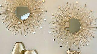 Glamorous Starburst Metal Wall Decorative Mirror - YF Decor