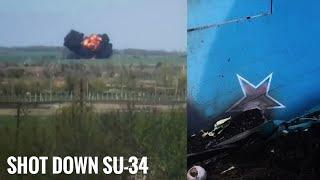 Ukrainian sources released a video that the Su-34 was destroyed by the Buk M1 missile system.