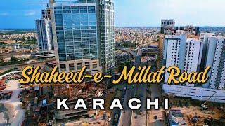 Shaheed e Millat Road Karachi - Drone View