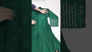 designer anarkali kurti cutting #fashion #partyweardresscuttingandstitching #dress #kurti