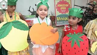 FRUITS PARTY CLASS P.G. L.K.G.& U.K.G. AT UNIQUE MODEL CONVENT SCHOOL MACHHARIYA PACHBIGHA KANPUR