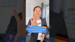 5 most asked questions in a German job interview #shorts