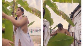 changed my dress under banana tree ft Andrea Granda (Granda Sister's) #like #live #shorts #vlog