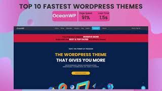 Top 10 Fastest WordPress Theme