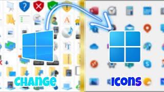 How To Change Windows 10 Icons To Windows 11 | Windows Icon Pack | Icons Change By 7tsp | #win11#win