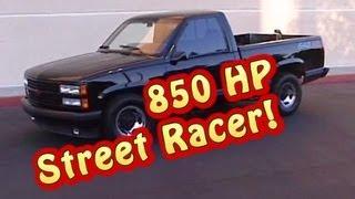 Vicious Truck Burnouts!  850 HP 632 CI BBC Chevy Truck from Nelson Racing Engines.