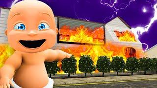 Baby Left Home Alone DESTROYS Daddy's House!