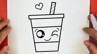 HOW TO DRAW A CUTE DRINK , STEP BY STEP, DRAW Cute things