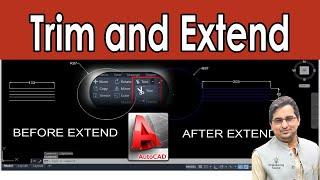 How to Use Trim and Extend Command in AutoCAD or in Civil 3D.