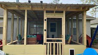 Building Our Screened In Back Porch