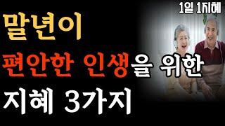 말년이 편안한 인생을 위한 지혜 3가지 | 노후인생 | 틀어놓고 자면 딱 좋은 이야기| 매일 듣는 말씀 |불교|인생조언|철학|명|오디오북