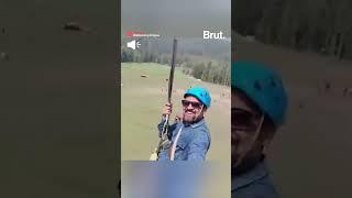 A tourist accidentally captured the moment of Pahalgam attack while ziplining