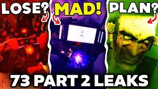 4 NEW EPISODE 73 PART 2 LEAKS & EXCLUSIVE INFO?! - SKIBIDI TOILET ALL Easter Egg Analysis Theory