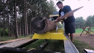 Sawing a Complete Log on the Frontier OS27 Portable Sawmill