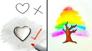 Easy Drawing Tricks You'll Love. Creative Drawing Hacks