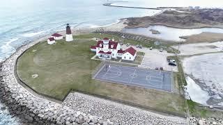 Point Judith Lighthouse Narragansett RI DJI Phantom 4 pro video aerial views 2018