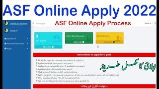 Information About ASF Online Registration ASF Online Apply Process Airports Security Force Jobs 2022