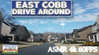 East Cobb has some beautiful Houses. Lets drive around in 4k for 8 minutes and enjoy the ASMR.