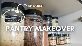 SMALL PANTRY MAKEOVER ON A BUDGET | How to Organize Your Pantry 2023