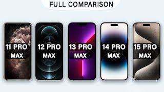 iPhone 11 Pro Max Vs 12 Pro Max Vs 13 Pro Max Vs 14 Pro Max Vs 15 Pro Max Specs Review in 2023