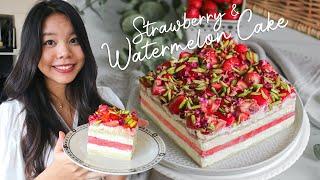 Strawberry Watermelon Cake - recreating famous dessert recipe by Black Star Pastry